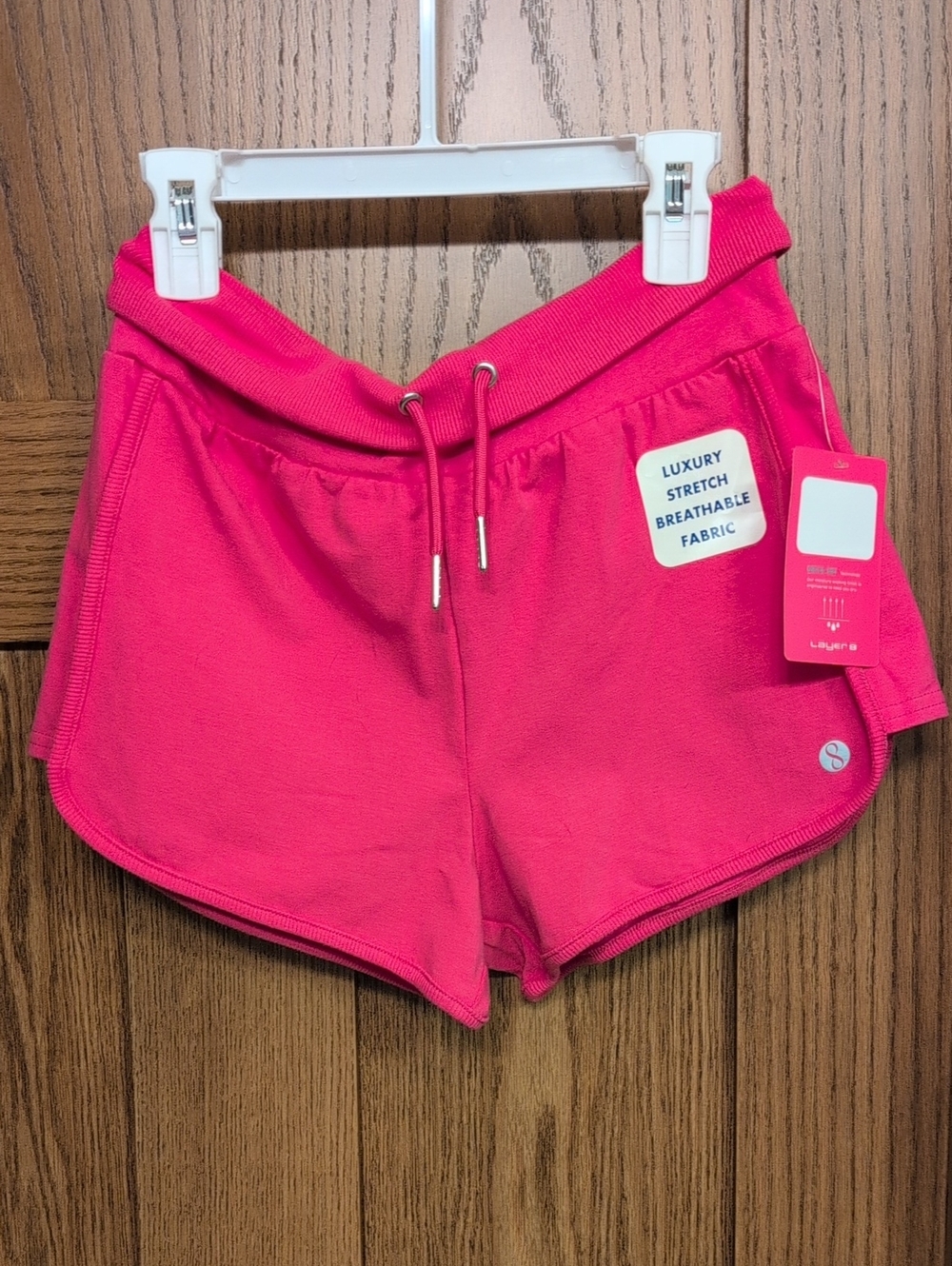 Layer 8 Hot Pink Athletic Drawstring Shorts